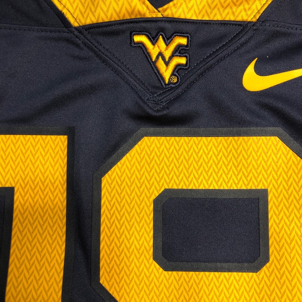 NEW Nike Dri Fit Game Jersey WVU West Virginia 19 - Picture 3 of 10